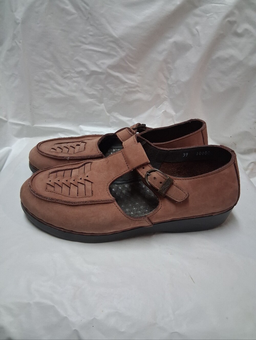 Zeeta Women's Casual Brown Buckle Mary Jane Shoes Size 39-US-8 Preowned